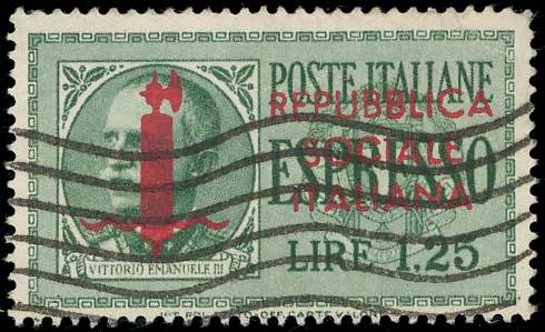 1944 - 1,25 lire, soprastampa ... 