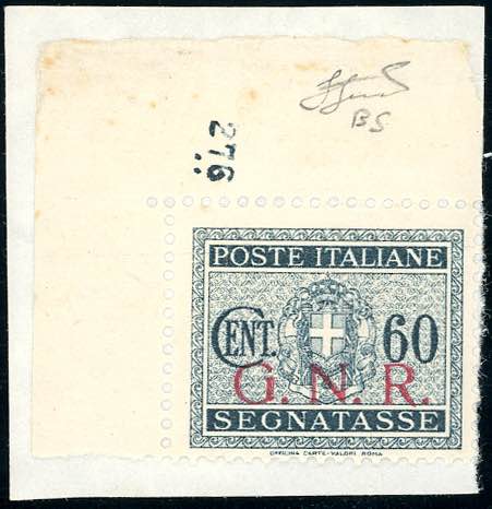 1943 - 60 cent. soprastampa G.N.R. ... 