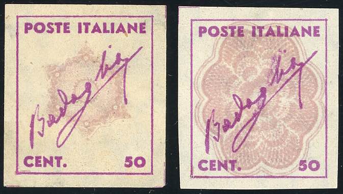 1944 - 50 cent. Badoglio, due ... 