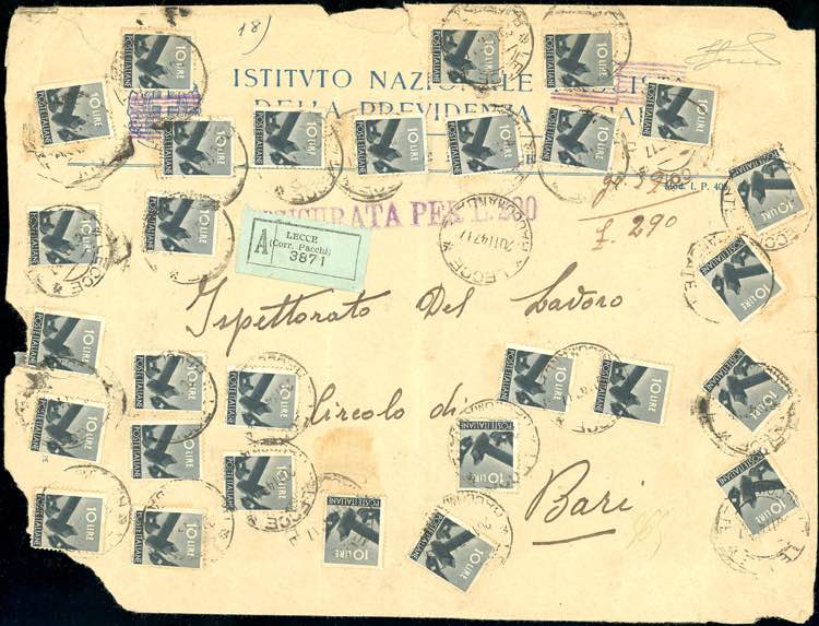1947 - 10 lire ardesia Democratica ... 