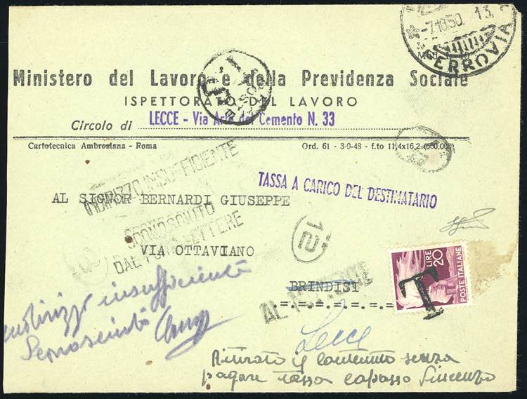1950 - 20 lire Democratica (561), ... 