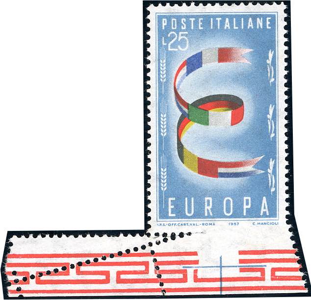 1957 - 25 lire Europa CEPT, quasi ... 