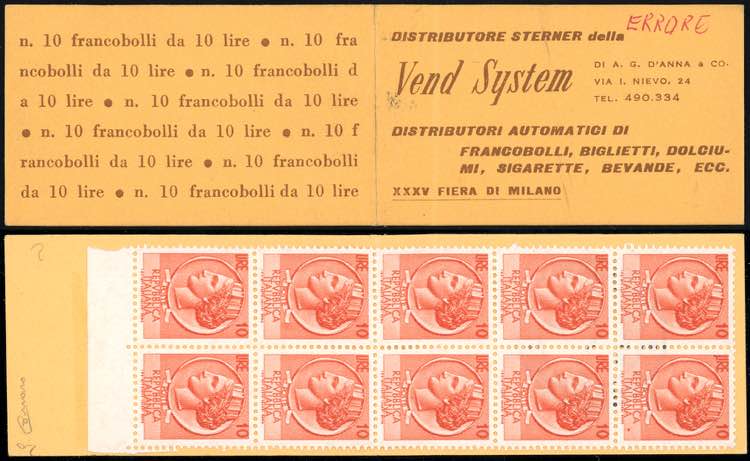 1956 - Libretto Vend System, XXXV ... 