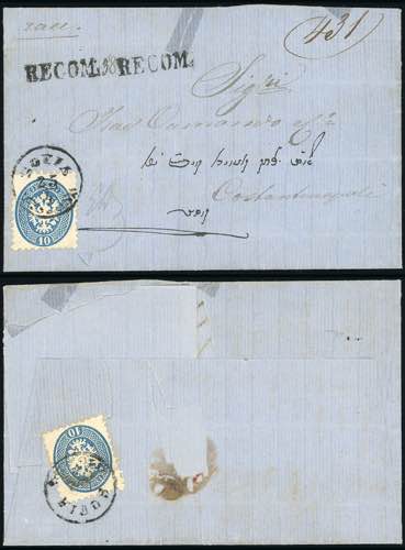 1867 - 10 soldi azzurro, dent. 9 ... 