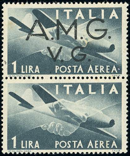 POSTA AEREA 1945 - 1 lira, coppia ... 