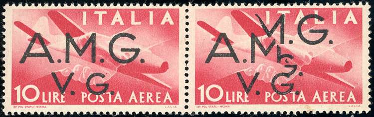 POSTA AEREA 1947 - 10 lire, ... 