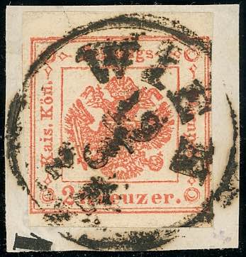1859 - 2 kr. vermiglio (3), ... 