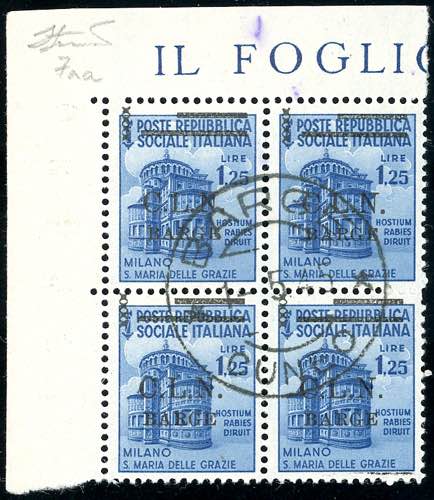 BARGE 1945 - 1,25 lire, ... 