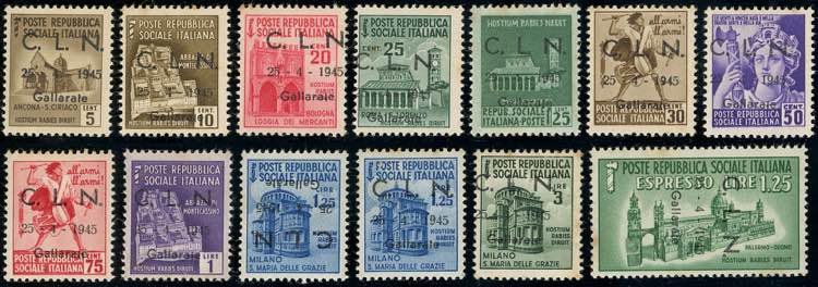 GALLARATE 1945 - Tredici esemplari ... 