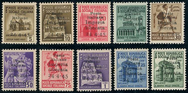 IMPERIA 1945 - Dieci valori ... 