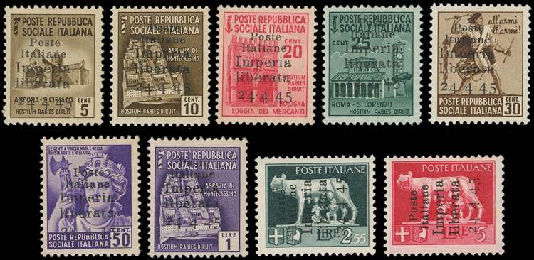 IMPERIA 1945 - Nove valori, senza ... 