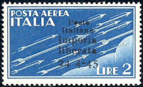 IMPERIA 1945 - 2 lire azzurro ... 