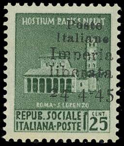 IMPERIA 1945 - 25 cent. Monumenti ... 
