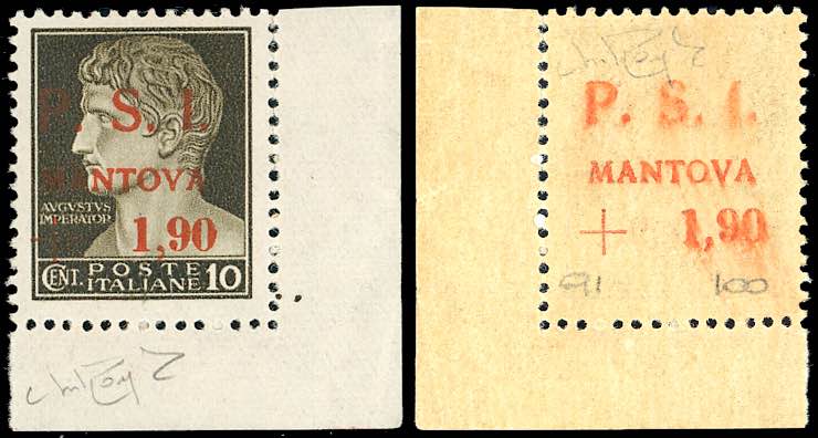 MANTOVA 1945 - 1,90 lire su 10 ... 