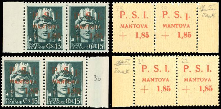 MANTOVA 1945 - 1,85 lire su 15 ... 