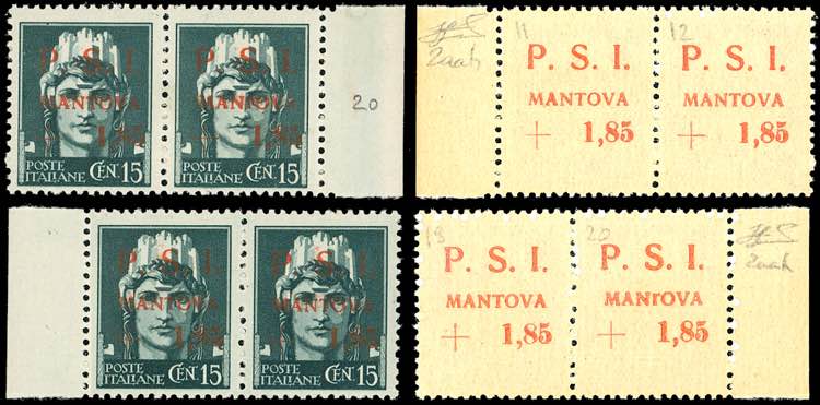 MANTOVA 1945 - 1,85 lire su 15 ... 