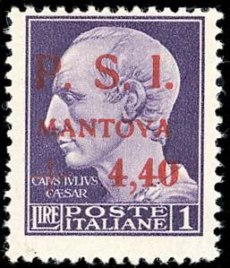 MANTOVA 1945 - 4,40 lire su 1 ... 