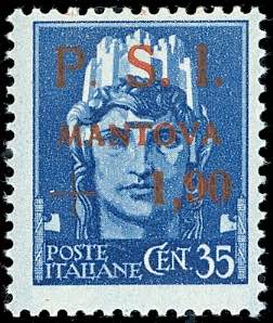 MANTOVA 1945 - 1,90 lire su 35 ... 