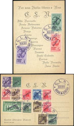 OSSOLA 1944 - Tredici esemplari ... 