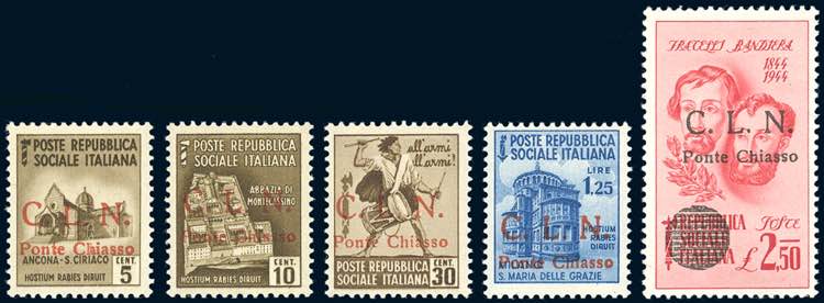 PONTE CHIASSO 1945 - 5 cent., 10 ... 