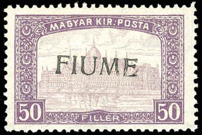 FIUME 1918 - 50 f., soprastampa a ... 