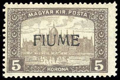 FIUME 1918 - 5 k., soprastampa a ... 