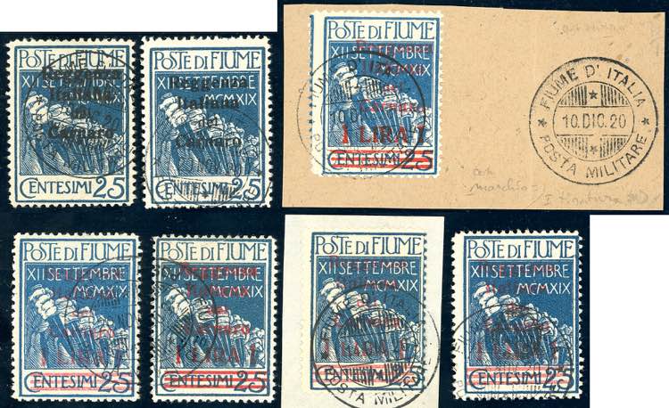 FIUME 1920 - Soprastampati ... 