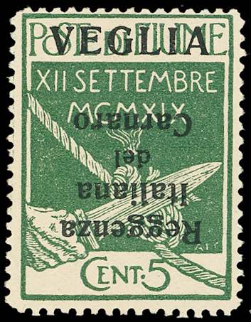 VEGLIA 1920 - 5 cent. soprastampa ... 