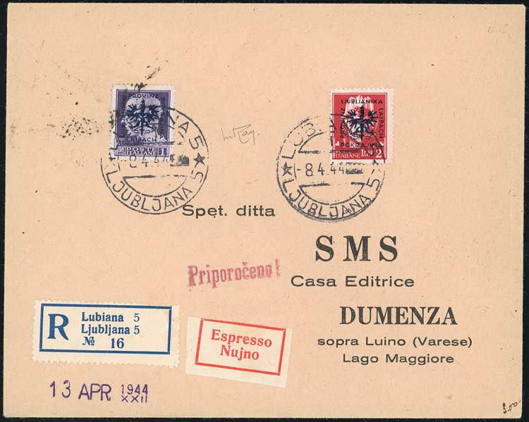 OCCUPAZIONE TEDESCA LUBIANA 1944 - ... 