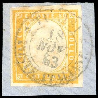 TUNISI 1863 - 80 cent. IV ... 