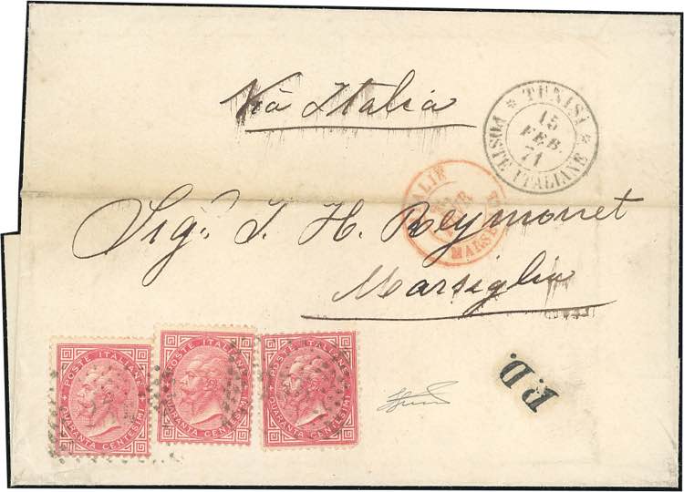 TUNISI 1871 - 40 cent. De La Rue ... 