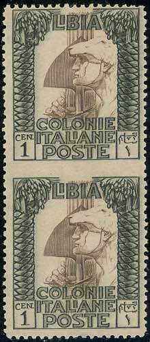 1921 - 1 cent. Pittorica, coppia ... 