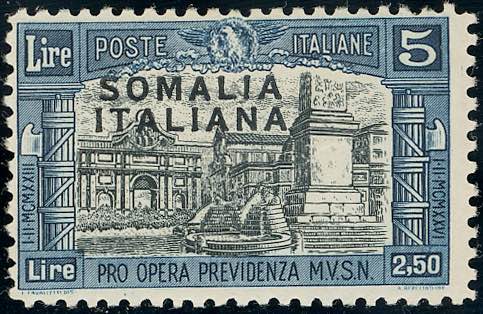 1927 - 5 + 2,50 lire azzurro e ... 