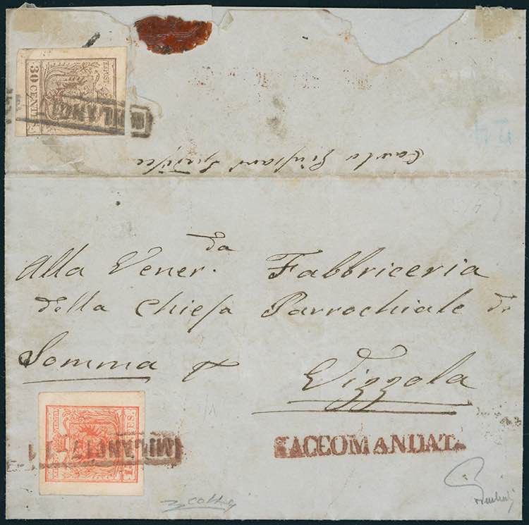 MILANO, R d rosso brunastro punti ... 