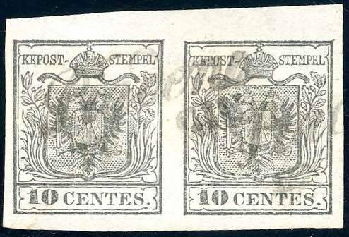 1850 - 10 cent. grigio argenteo, I ... 