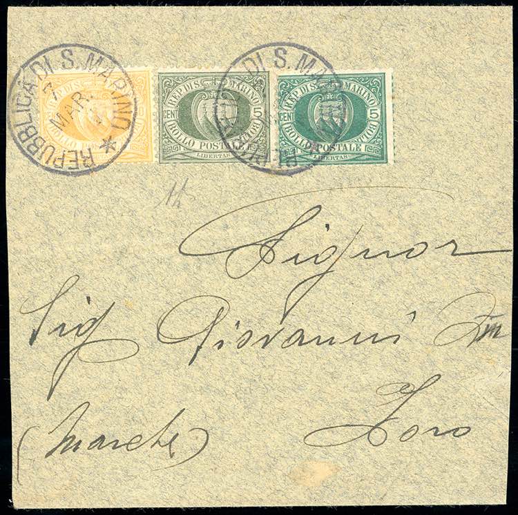 1898 - 5 cent. verde olivastro, 5 ... 