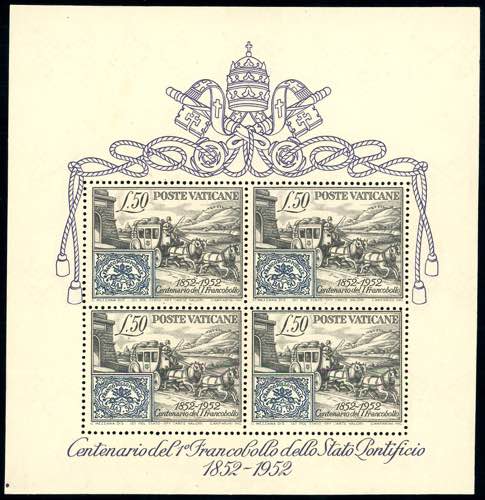 1952 - Centenario del francobollo ... 