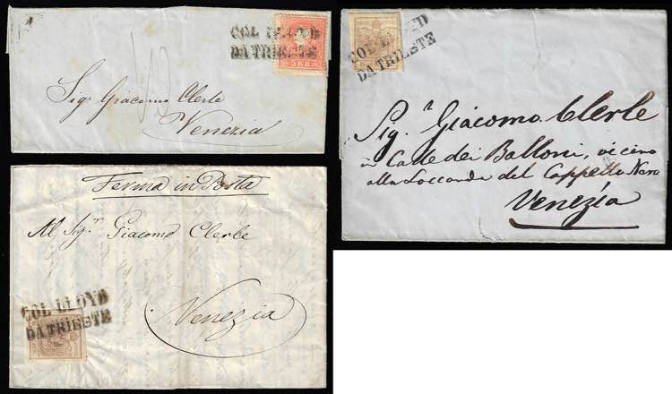 AUSTRIA 1856/1860 - Tre lettere ... 