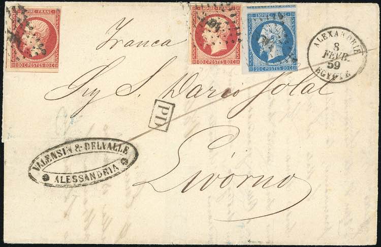 FRANCIA 1859 - 20 cent., 80 cent., ... 