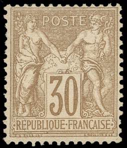 FRANCIA 1876 - 30 cent. bruno ... 