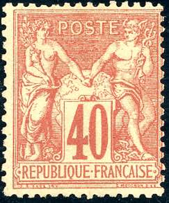 FRANCIA 1876 - 40 cent. vermiglio ... 