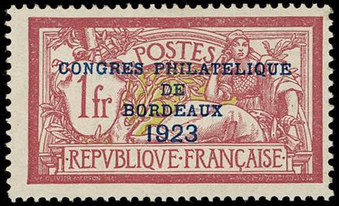 FRANCIA 1923 - 1 fr. Congresso di ... 