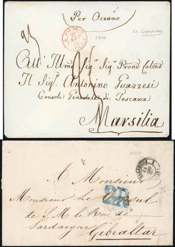 GIBILTERRA 1846/1860 - Due lettere ... 