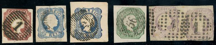 PORTOGALLO 1855 - Re Pietro V, sei ... 