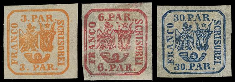 ROMANIA 1862/64 - 3 p. giallo, ... 