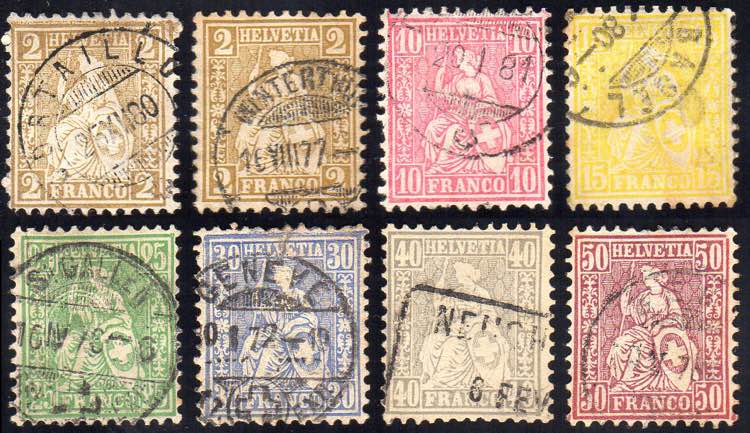 SVIZZERA 1867/1878 - Colori ... 