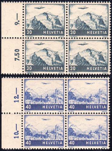 SVIZZERA POSTA AEREA 1948 - Vedute ... 