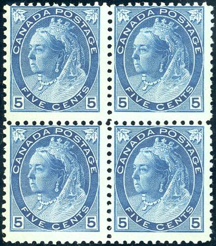 CANADA 1898/1903 - 5 cent. azzurro ... 