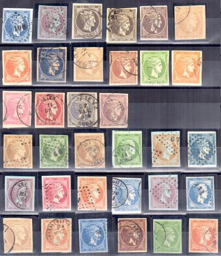 GRECIA 1861 - Bel lotto di 34 ... 