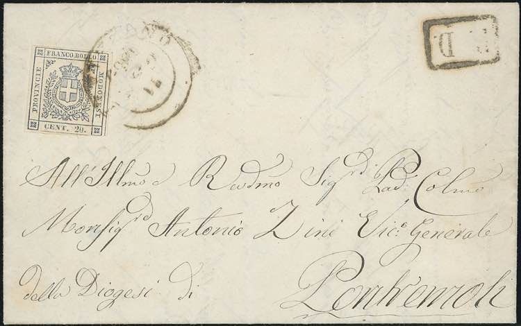 1860 - 20 cent. nero violaceo ... 